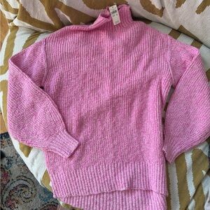 Aerie Pink Cowl Neck Sweater